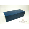 Coffret en bois laqué sycomore bleu pour magnum de Champagne Boërl & Kroff